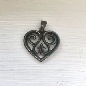 James Avery French Heart Pendant